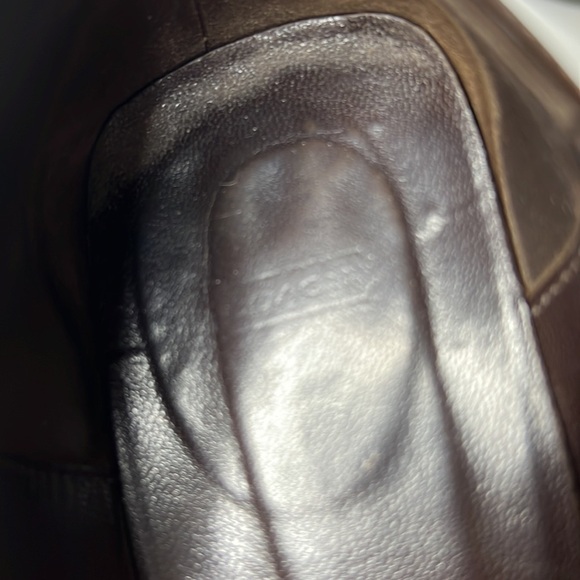 Coach All Leather Brown Made in Italy Pumps Square Toe Size 6.5B - Picture 5 of 13